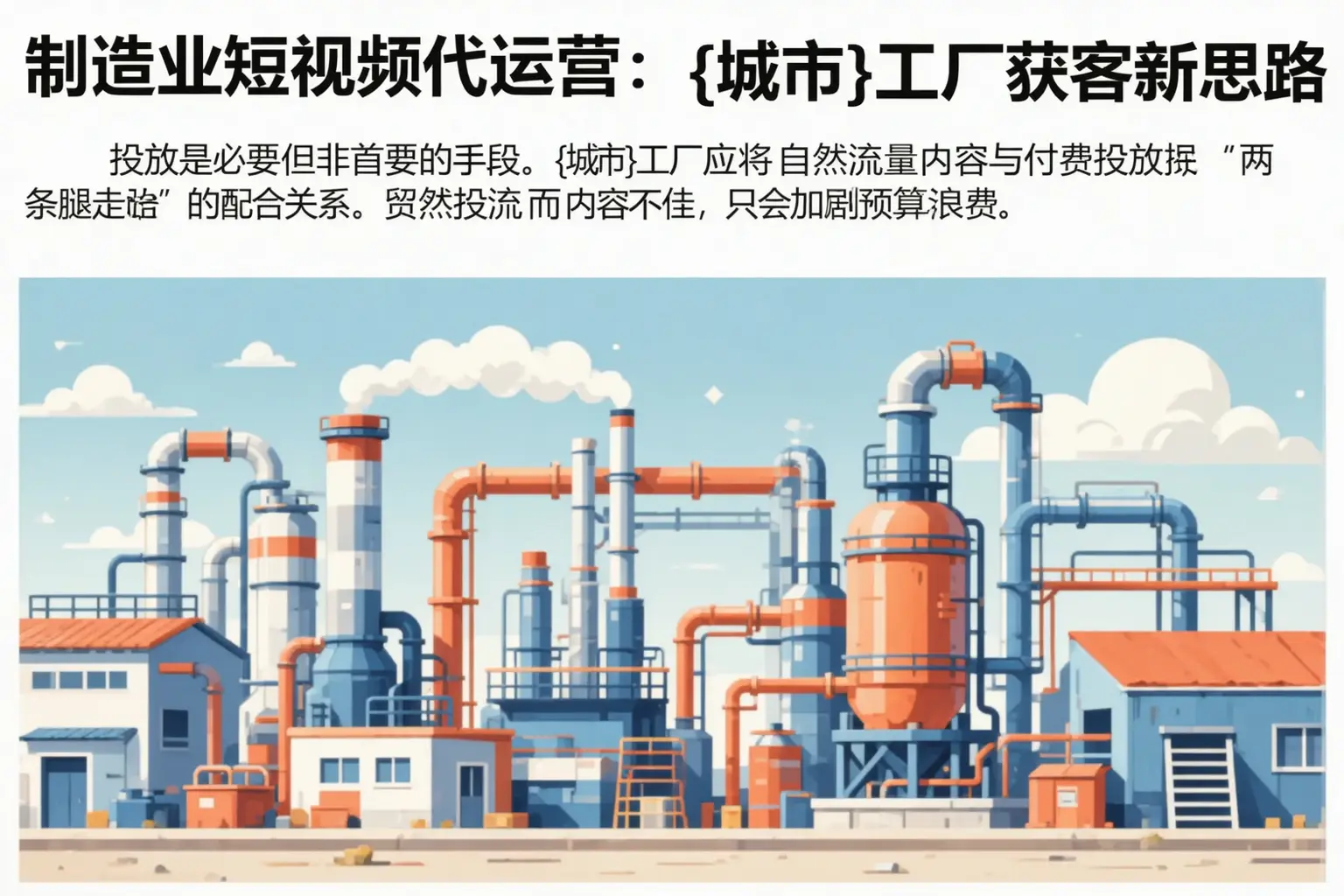 制造业短视频代运营:双鸭山工厂获客新思路