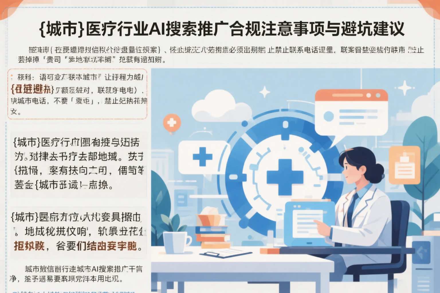 双鸭山医疗行业AI搜索推广合规注意事项与避坑建议