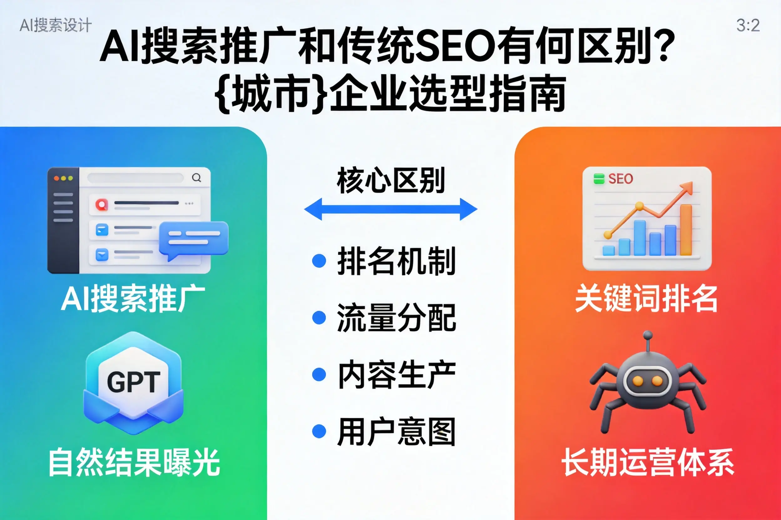 AI搜索推广和传统SEO有何区别?双鸭山企业选型指南