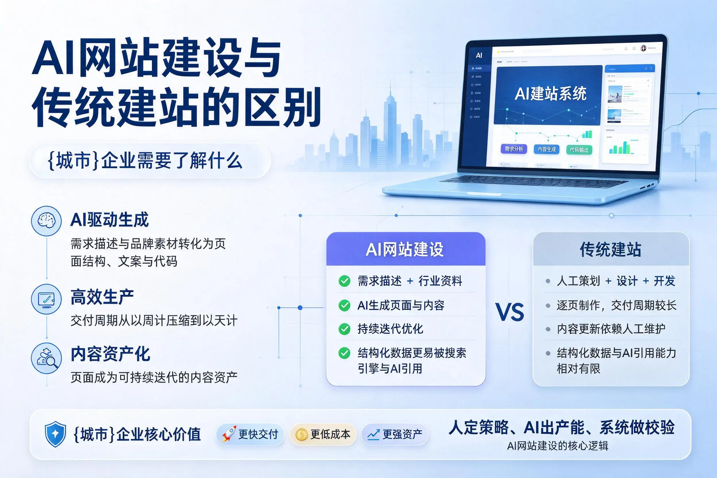 AI网站建设与传统建站的区别,双鸭山企业需要了解什么