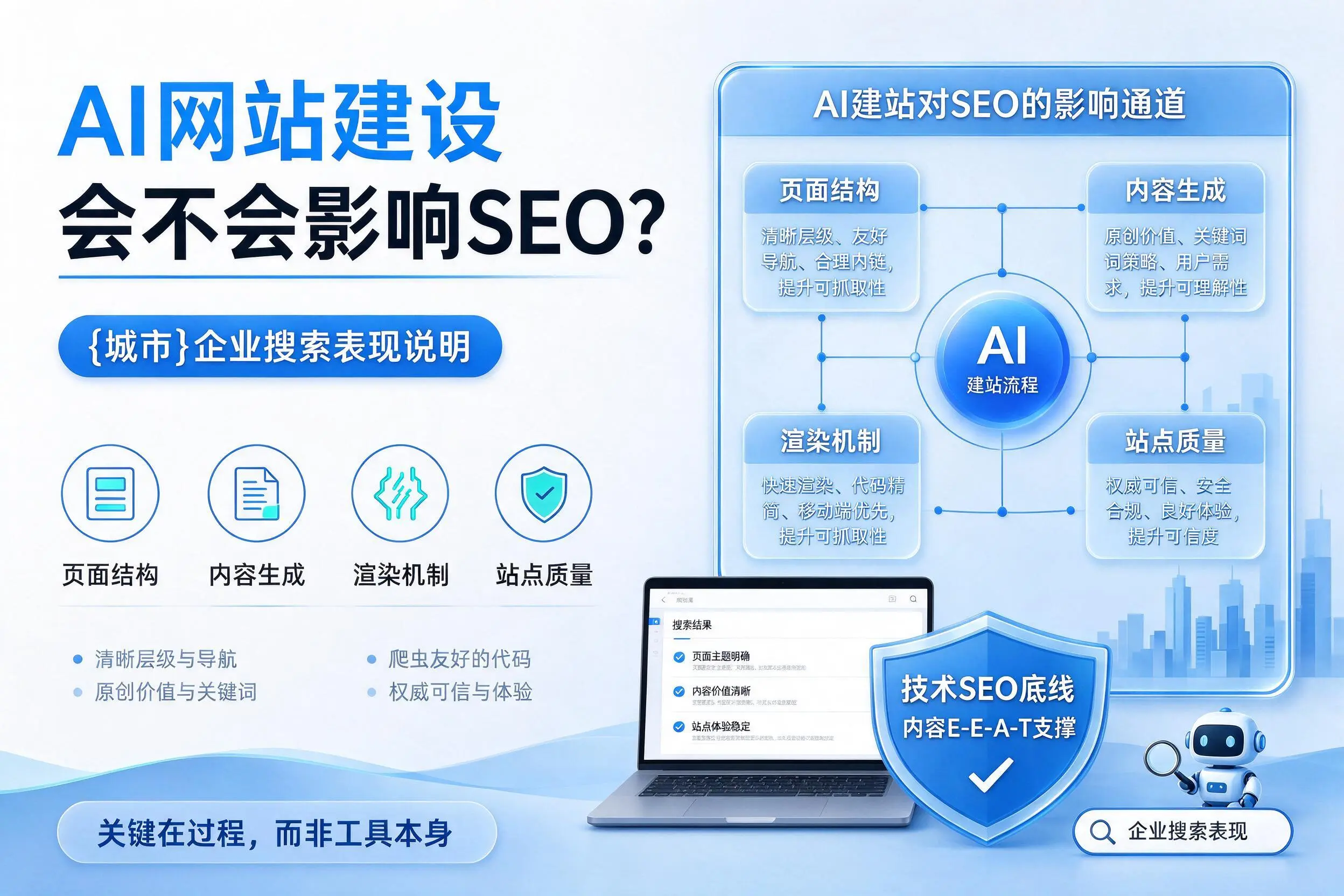 AI网站建设会不会影响SEO？双鸭山企业搜索表现说明