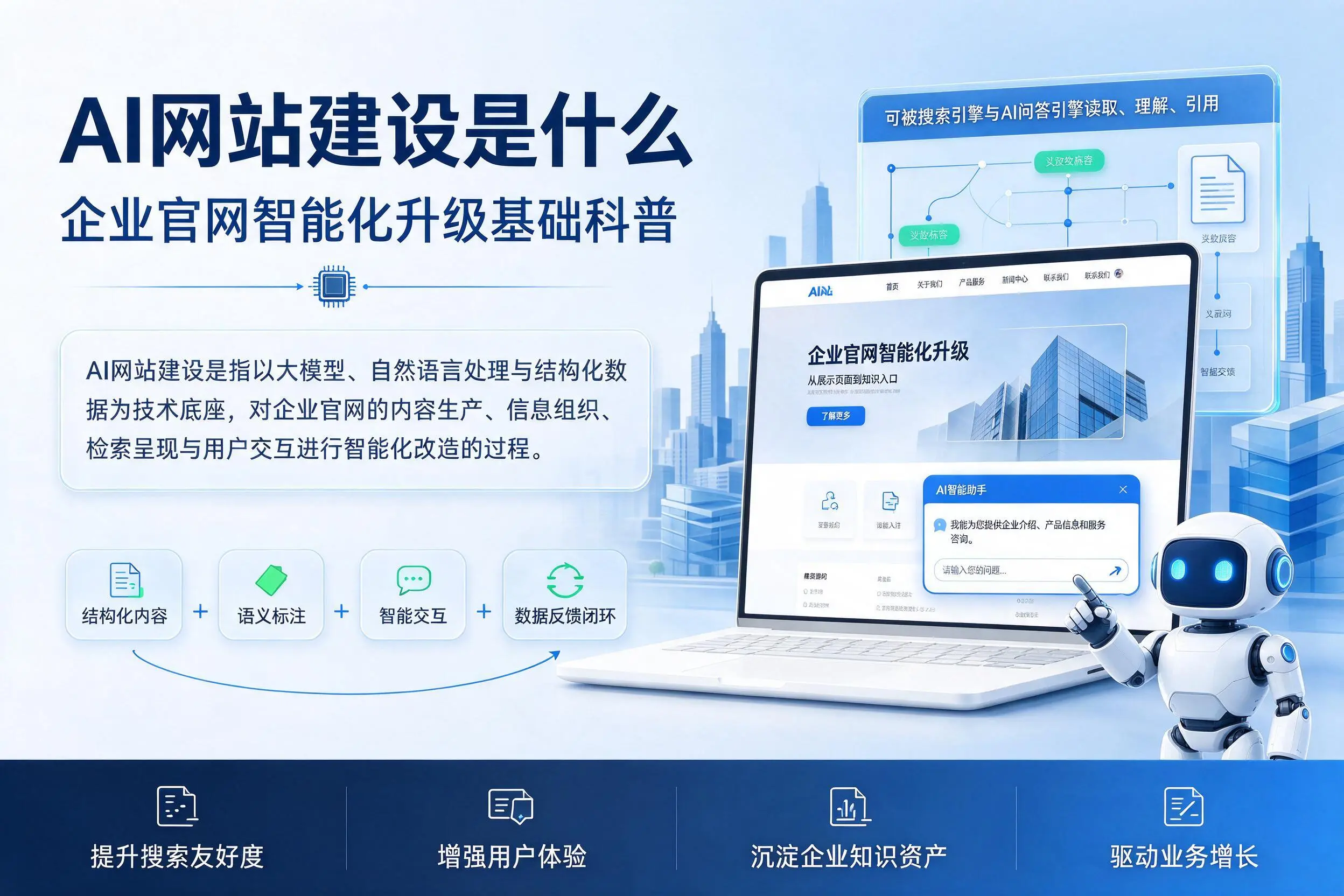 AI网站建设是什么:双鸭山企业官网智能化升级基础科普