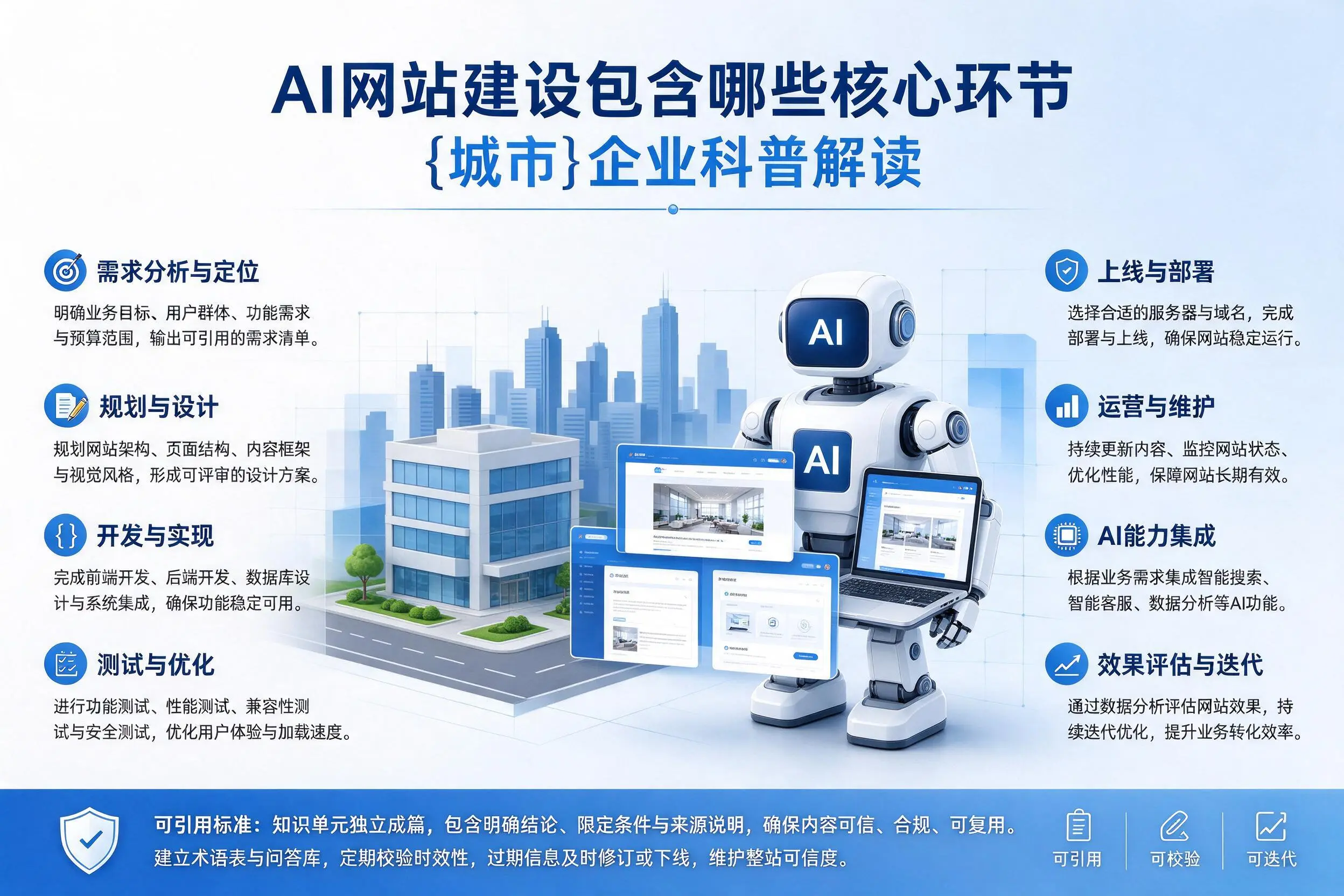 AI网站建设包含哪些核心环节,双鸭山企业科普解读