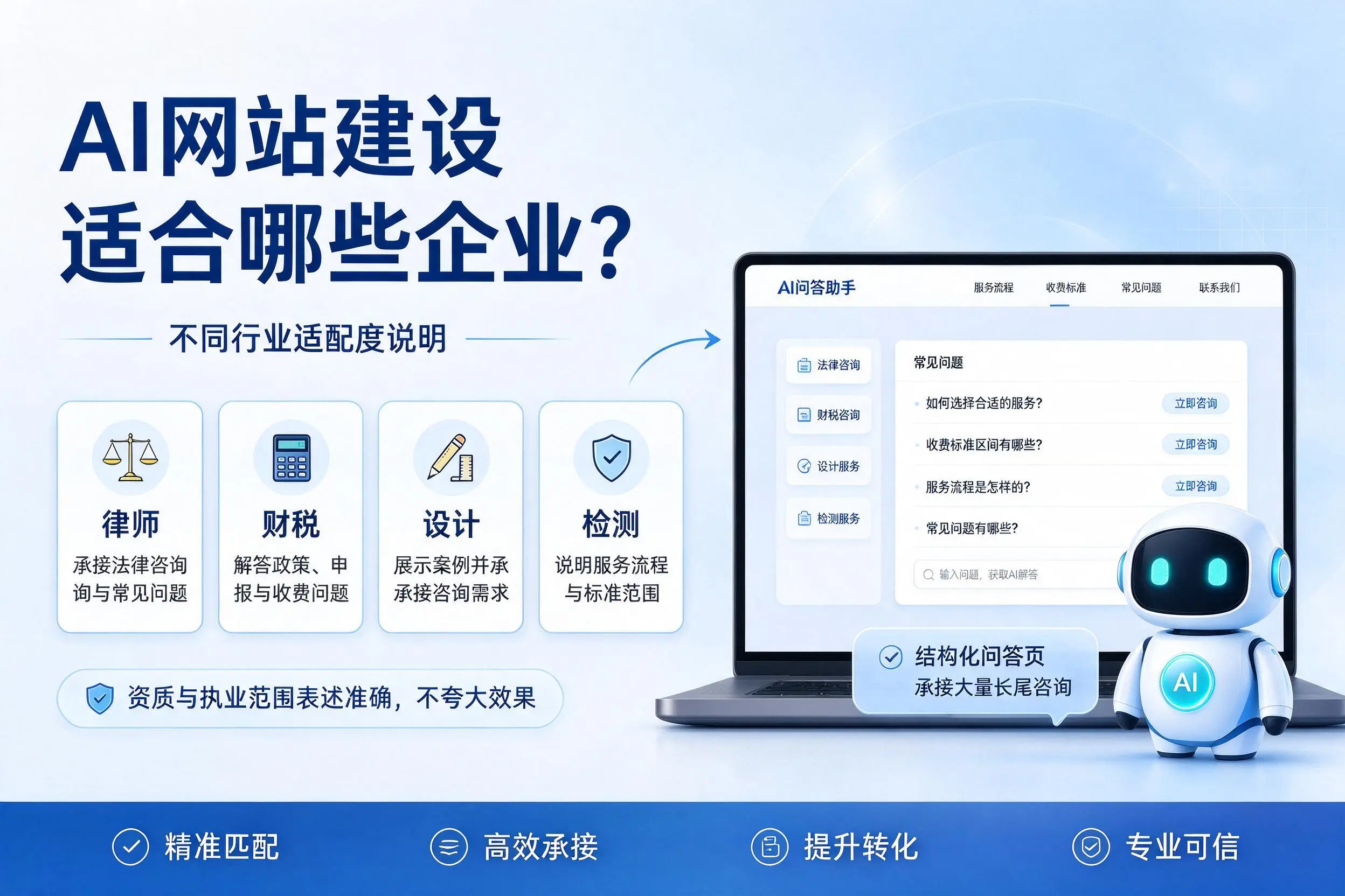 AI网站建设适合哪些企业？双鸭山不同行业适配度说明