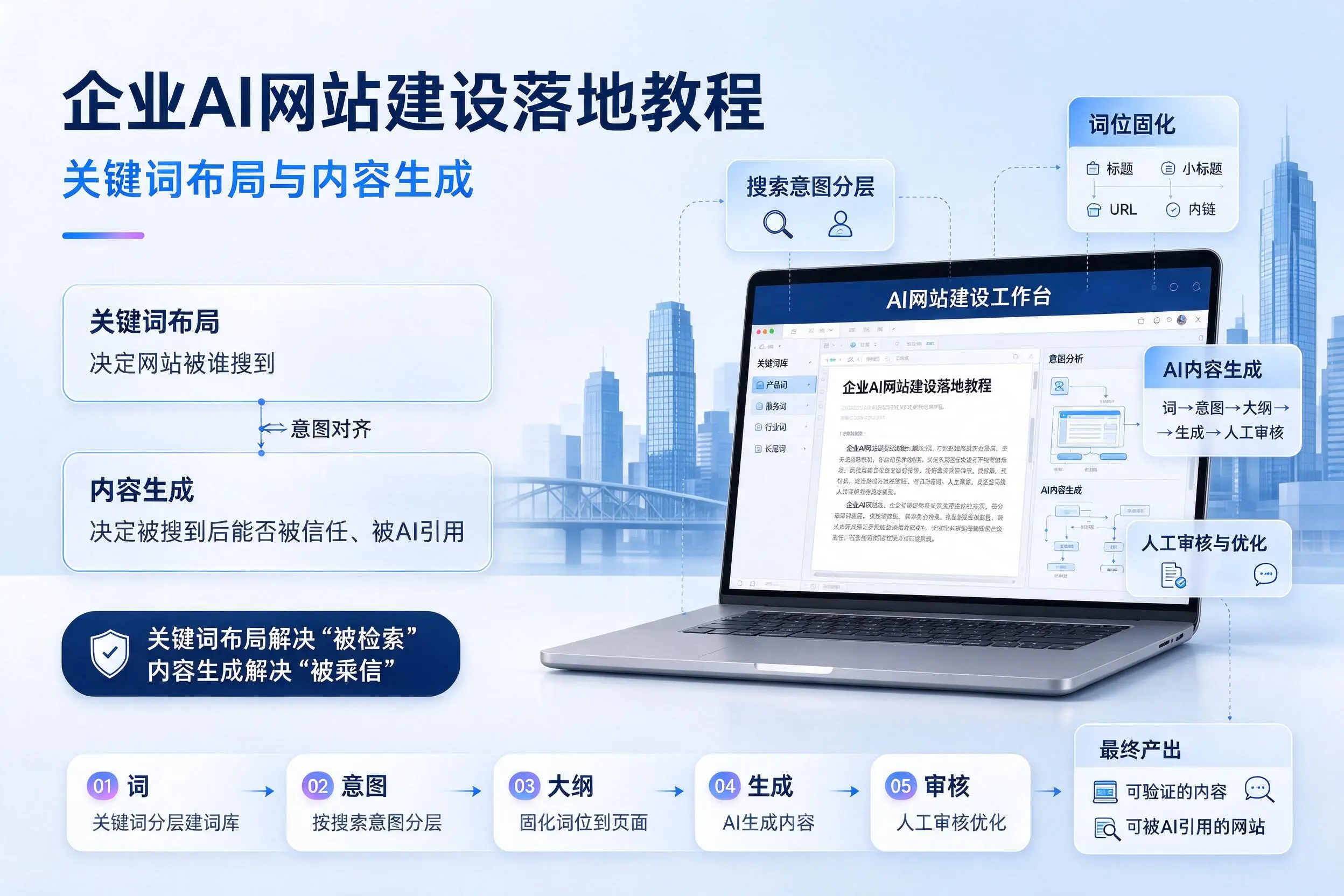 双鸭山企业AI网站建设落地教程：关键词布局与内容生成