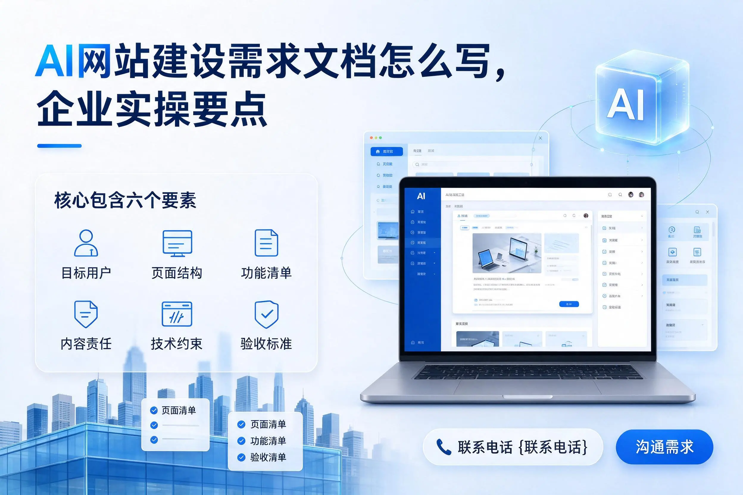AI网站建设需求文档怎么写，双鸭山企业实操要点